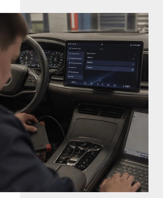 Русификация автомобиля BYD HAN для эксплуатации в Рубцовске